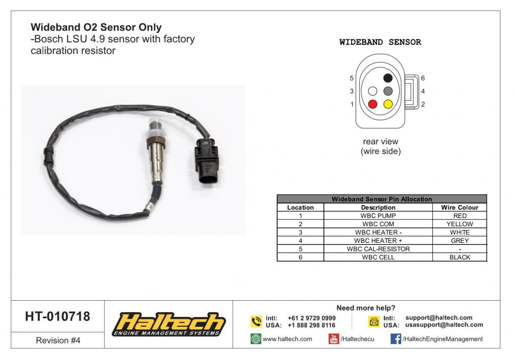 Haltech Wideband O2 Sensor only  Bosch LSU 4.2